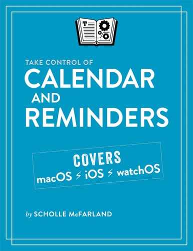 Take Control of Calendar and Reminders, 1st Edition 