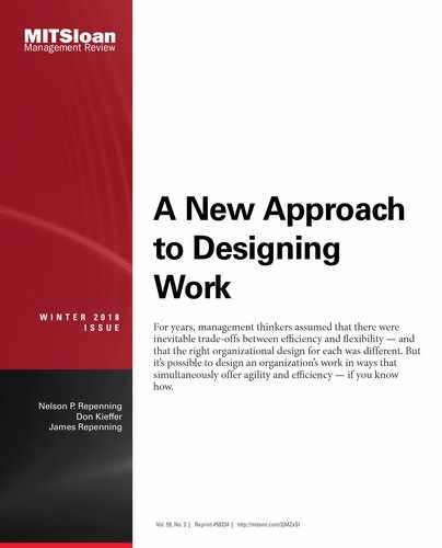 Cover image for A New Approach to Designing Work