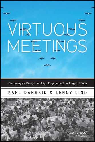 Virtuous Meetings: Technology + Design for High Engagement in Large Groups 