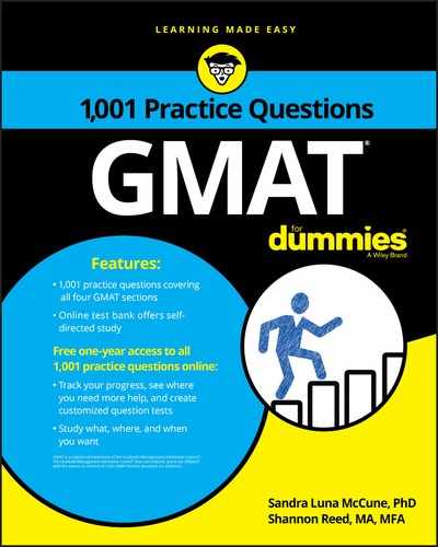 1,001 GMAT Practice Questions For Dummies 