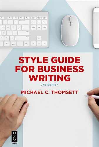 Style Guide for Business Writing by De Gruyter