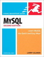 MySQL, Second Edition: Visual Quickstart Guide 