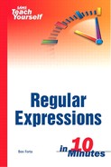 Cover image for Sams Teach Yourself Regular Expressions in 10 Minutes
