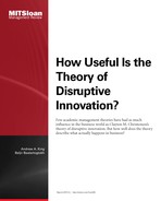 How Useful is the Theory of Disruptive Innovation? 