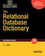 The Relational Database Dictionary, Extended Edition 