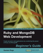 Cover image for Ruby and MongoDB Web Development Beginner's Guide