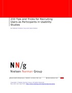 Cover image for 233 Tips and Tricks for Recruiting Users as Participants in Usability Studies