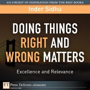 Cover image for Doing Things Right and Wrong What Matters: Excellence and Relevance