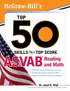 McGraw-Hill's Top 50 Skills For A Top Score: ASVAB Reading and Math by Dr. Janet Wall