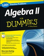1001 Algebra II Practice Problems For Dummies by Mary Jane Sterling