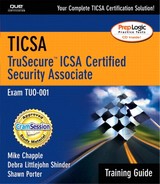 TICSA TruSecure™ ICSA Certified Security Associate Exam TU0-001 
