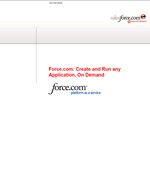Force.com: Create and Run any Application, On Demand 