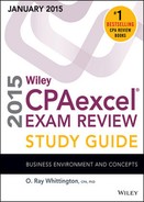 Wiley CPAexcel Exam Review 2015 Study Guide (January): Business Environment and Concepts by O. Ray Whittington