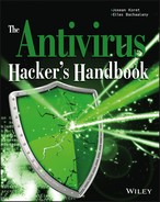 Cover image for The Antivirus Hacker's Handbook