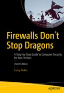 Cover image for Firewalls Don't Stop Dragons: A Step-by-Step Guide to Computer Security for Non-Techies