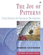 Cover image for Joy of Patterns: Using Patterns for Enterprise Development, The