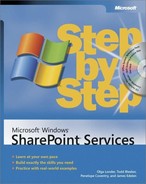 Cover image for Microsoft® Windows® SharePoint® Services Step by Step