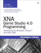 XNA Game Studio 4.0 Programming: Developing for Windows by Dean Johnson, Tom Miller