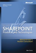 Microsoft® SharePoint® Products and Technologies Administrator's Pocket Consultant 