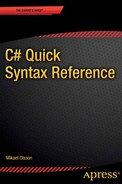 C# Quick Syntax Reference 