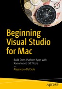 Cover image for Beginning Visual Studio for Mac: Build Cross-Platform Apps with Xamarin and .NET Core