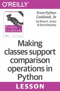 Making Classes Support Comparison Operations