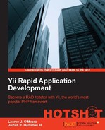 Cover image for Yii Rapid Application Development Hotshot