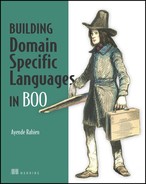 Cover image for DSLs in Boo: Domain-Specific Languages in .NET