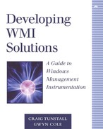 Cover image for Developing WMI Solutions: A Guide to Windows Management Instrumentation