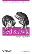 Cover image for sed, awk and Regular Expressions Pocket Reference