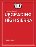 Cover image for Take Control of Upgrading to High Sierra