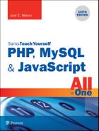 SamsTeachYourself PHP, MySQL & JavaScript: All in One, 6th Edition 