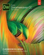 Adobe Dreamweaver CC Classroom in a Book (2017 release), First Editon 
