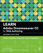 Learn Adobe Dreamweaver CC for Web Authoring: Adobe Certified Associate Exam Preparation, Second Edition 