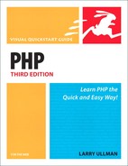 PHP for the Web: Visual QuickStart Guide, Third Edition 