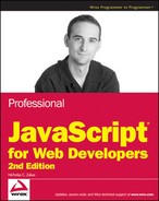 Professional, JavaScript® for Web Developers, Second Edition 