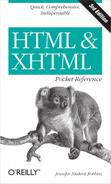 HTML and XHTML Pocket Reference, 3rd Edition 