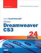 Sams Teach Yourself Adobe Dreamweaver CS3 in 24 Hours 