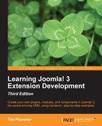 Cover image for Learning Joomla! 3 Extension Development - Third Edition
