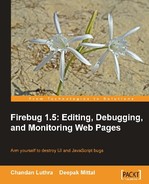 Cover image for Firebug 1.5: Editing, Debugging, and Monitoring Web Pages